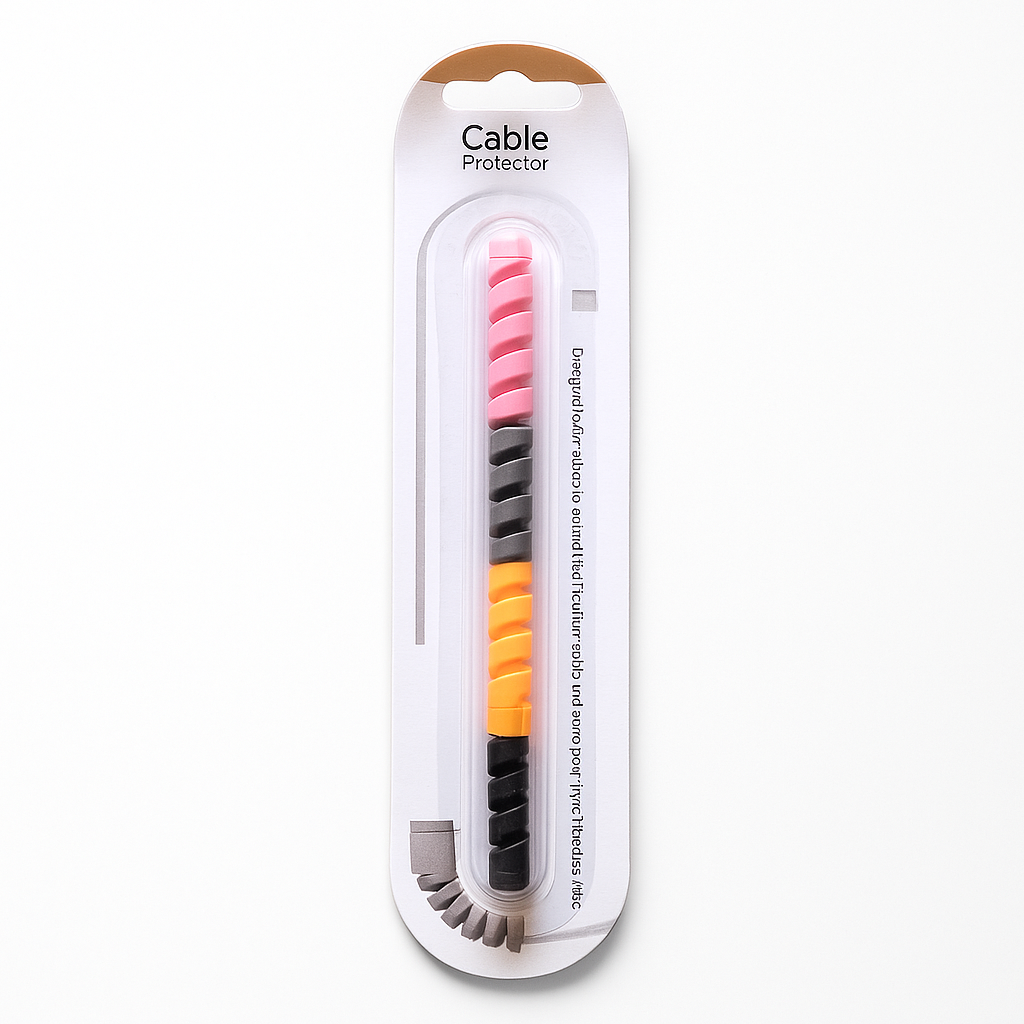 Spiral Cable Protector – Pack of 5 (Multicolor)