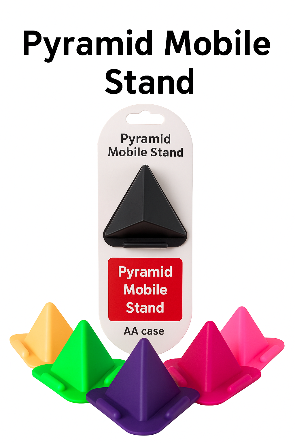 Pyramid Mobile Stand – Multipurpose Triangle Phone Holder (5 Color Options)
